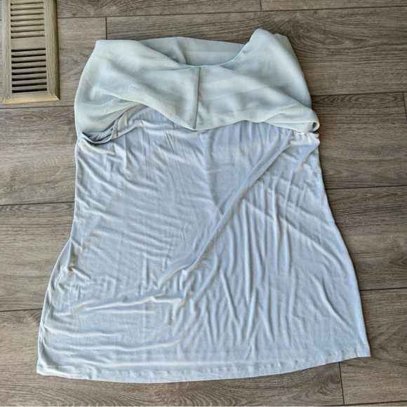 Michel Studio Light Blue Off The Shoulder Stretchy Top - Picture 11 of 14